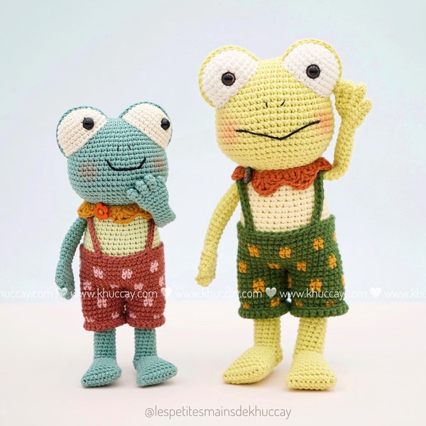 La rana Patricio - Tutorial de crochet (francés/inglés/español/vietnamita), tutorial en PDF para descargar, - rana amigurumi