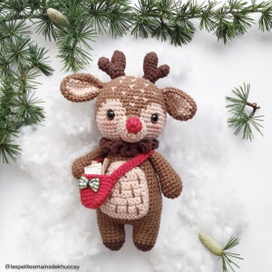 CROCHET PATTERN AMIGURUMI: Didi the little reindeer (English/Français/Espanol) , Crochet Christmas