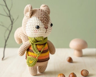 Susu the Squirrel - Crochet Tutorial (French/English/Vietnamese), PDF tutorial to download, amigurumi squirrel, crochet squirrel