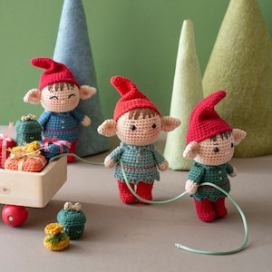 Christmas elves - Crochet tutorial (French/English/Vietnamese), PDF tutorial to download, amigurumi elf