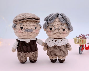 Pack of 2 patterns: Mami and Papi, crochet grandparents, mom and dad