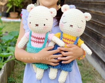 Crochet pattern: Barry the bear (English, French, Spanish, Vietnamese), pdf pattern, instant download, amigurumi bear