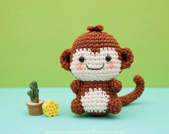 Tutoriels de crochet (français, anglais): Mini Singe, mini animaux, petits animaux de Khuc Cay, amigurumi