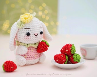 Sophie the rabbit - Crochet tutorial French, English, Spanish - crochet rabbit, plush rabbit, crochet rabbit