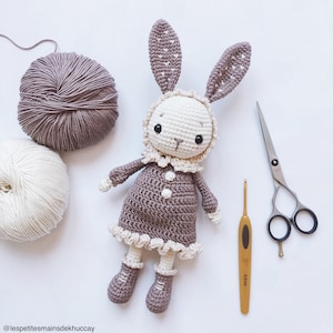CROCHET PATTERN Amigurumi: Mimi the little bunny English/French/Spanish/Vietnamese - PDF pattern, instant download