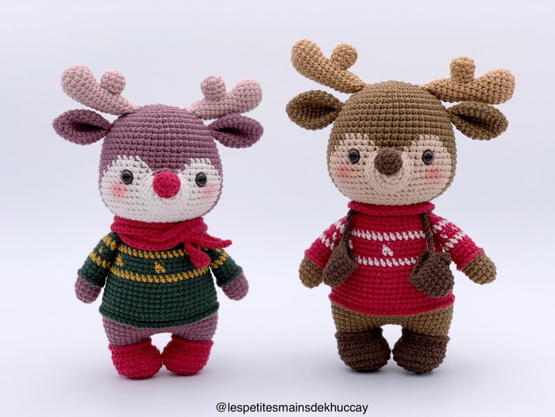 CROCHET PATTERN AMIGURUMI: Bertie the deer English/Espanol/Français , Crochet deer image 5