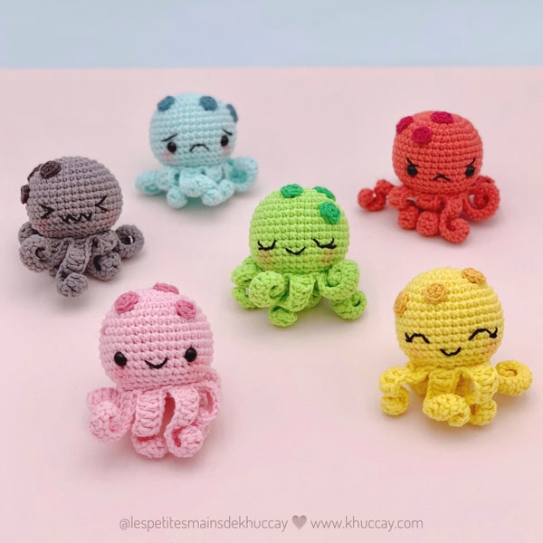Crochet pattern: The color octopus (English/ Français/ Spanish)