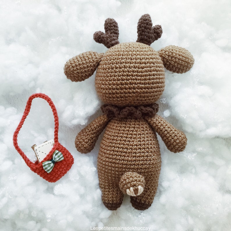 CROCHET PATTERN AMIGURUMI: Didi the little reindeer English/Français/Espanol , Crochet Christmas image 3