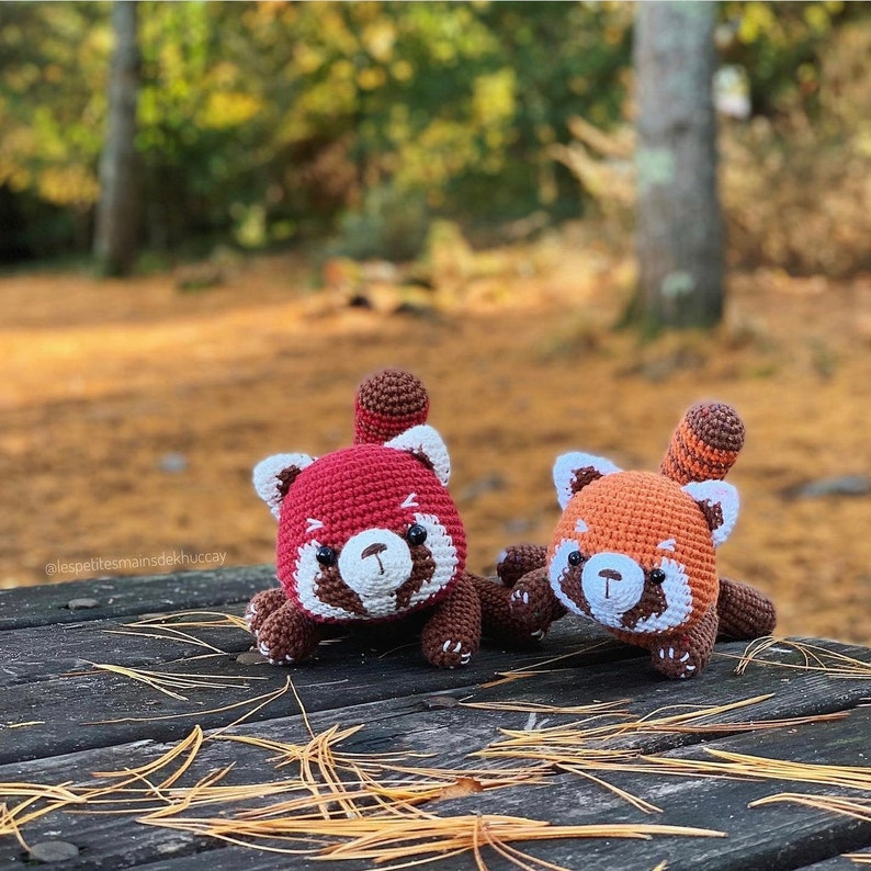 CROCHET PATTERN : Zeda the red panda amigurumi red panda, crochet tutorial red panda image 5