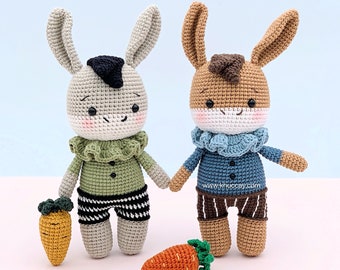Amigurumi crochet pattern: Alto the donkey (English/Francais/Espanol/Tieng Viet)