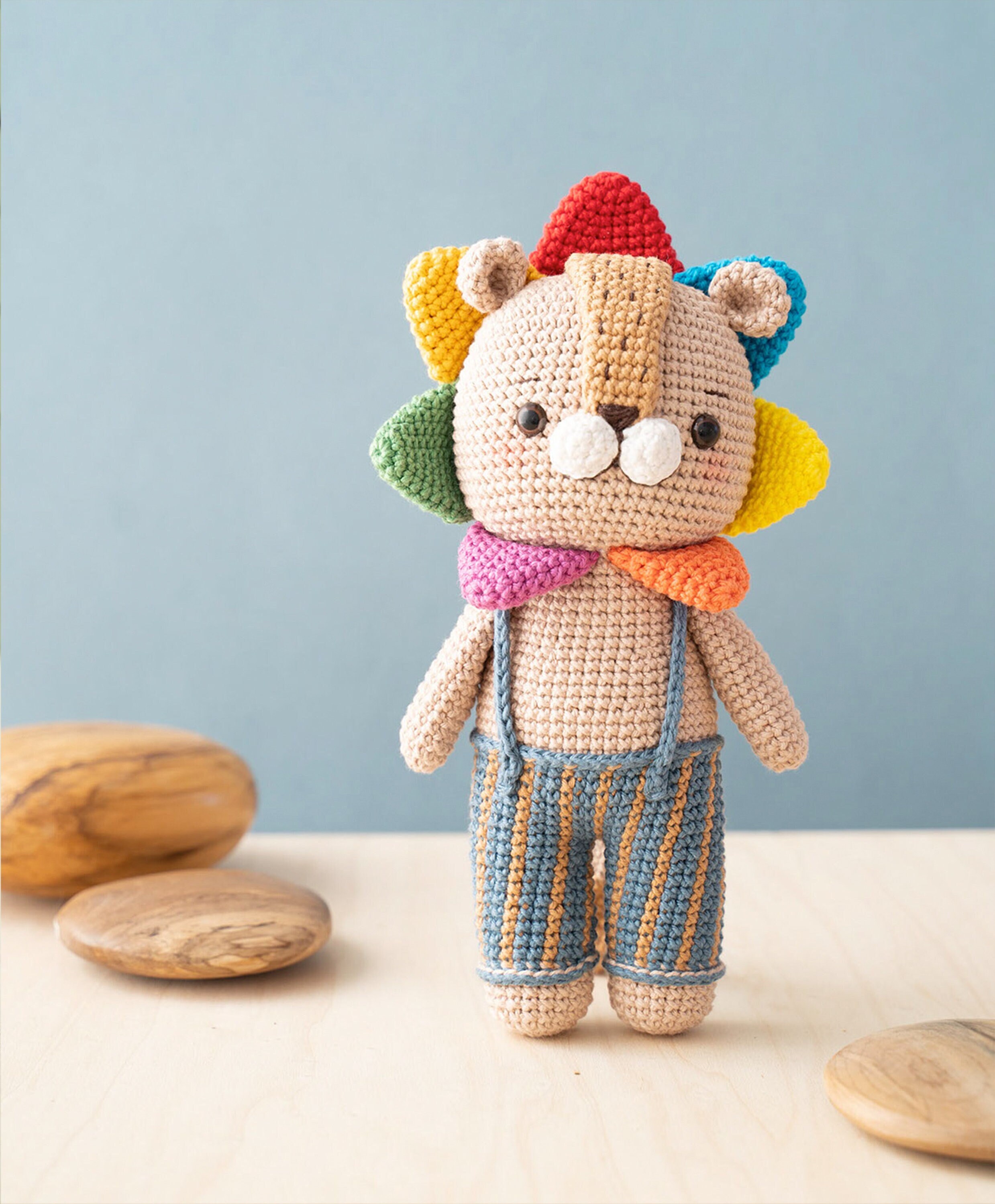 CROCHET PATTERN : Jojo the lion (amigurumi lion, crochet tutorial lion) - English, French, Vietnamese pattern