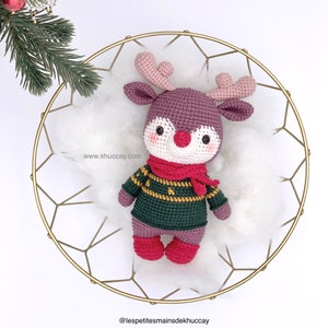 CROCHET PATTERN AMIGURUMI: Bertie the deer English/Espanol/Français , Crochet deer image 6