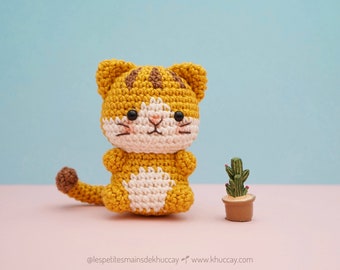 Crochet tutorials (French, English): Mini kitten, mini animals, little animals from Khuc Cay, amigurumi