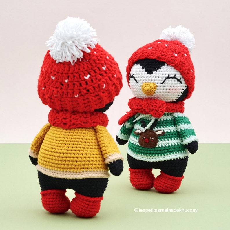 CROCHET PATTERN AMIGURUMI: Kuku Penguin English/Français/Espanol , Crochet Christmas image 4