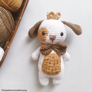 CROCHET PATTERN Royce the little dog, the little prince, crochet dog, prince dog, crochet amigurumi image 1