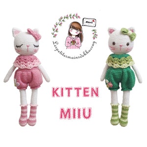 Français/English/Espanol/Tieng Viet Modèle au crochet amigurumi:  KITTEN MIIU
