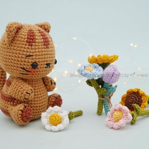 CROCHET PATTERN AMIGURUMI: Sunny Kitty English/Français/Espanol/Tiếng Việt , Crochet kitty, crochet cat image 8