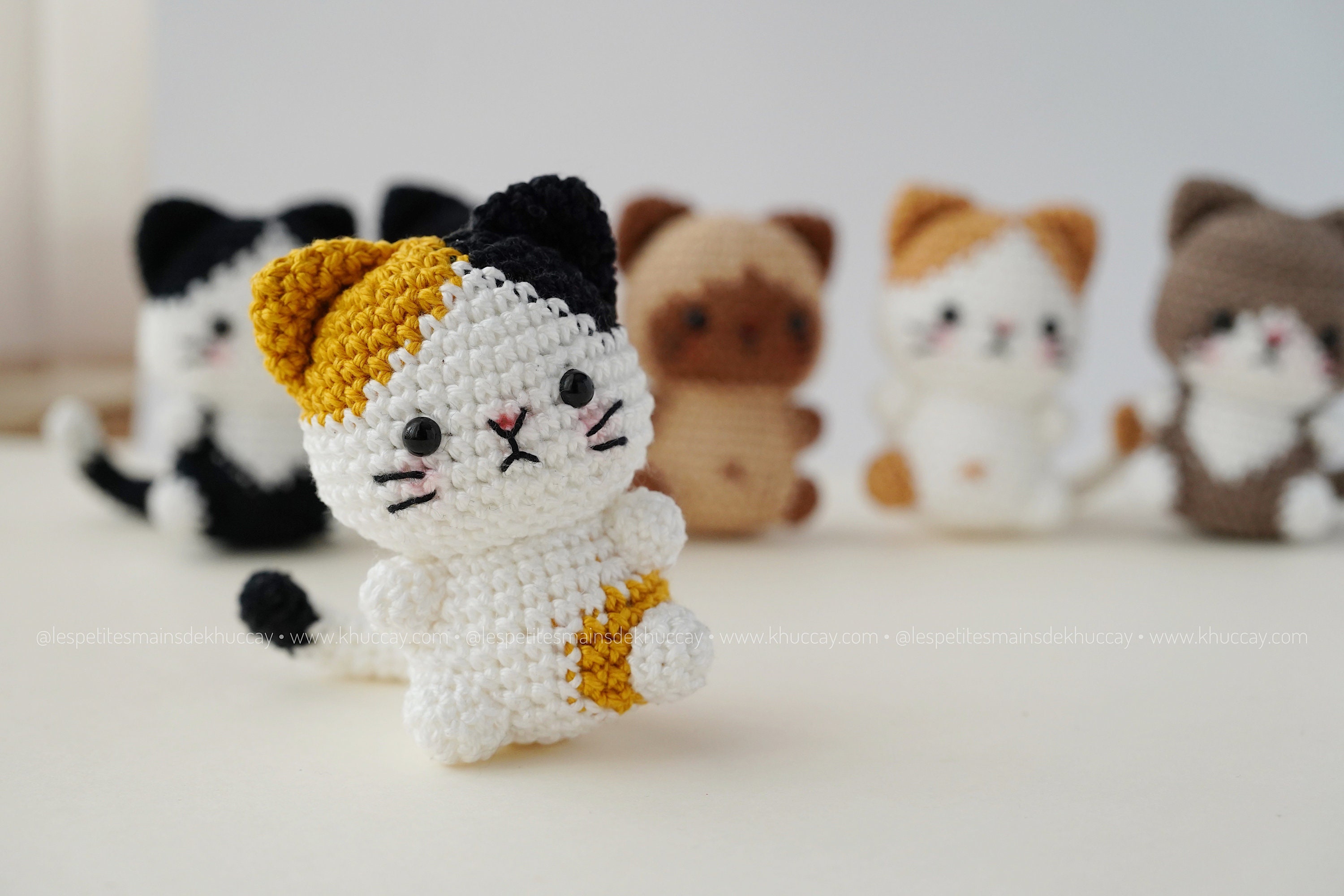 Pack of 6 Crochet Patterns Mini Cats (english, French Pack of 6 Crochet Patterns Mini Cats (english, French