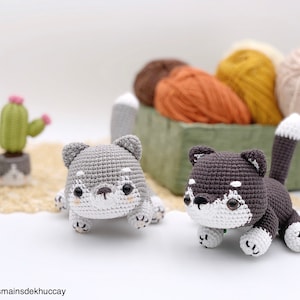 CROCHET PATTERN AMIGURUMI: Sesi the baby husky English/Français/Espanol , Crochet husky image 5