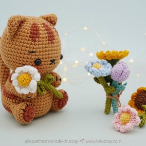 CROCHET PATTERN AMIGURUMI: Sunny Kitty English/Français/Espanol/Tiếng Việt , Crochet kitty, crochet cat image 7