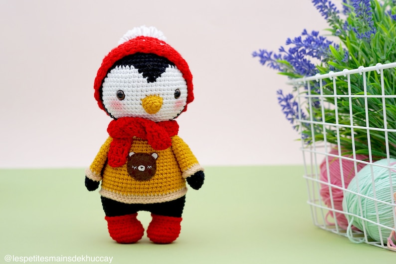 CROCHET PATTERN AMIGURUMI: Kuku Penguin English/Français/Espanol , Crochet Christmas image 3