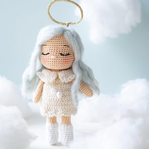 Christmas Angel - Crochet tutorial (French/English/Vietnamese), PDF tutorial to download, amigurumi Christmas, angel, crochet cuddly toy