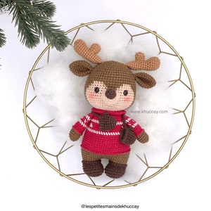 CROCHET PATTERN AMIGURUMI: Bertie the deer English/Espanol/Français , Crochet deer image 4