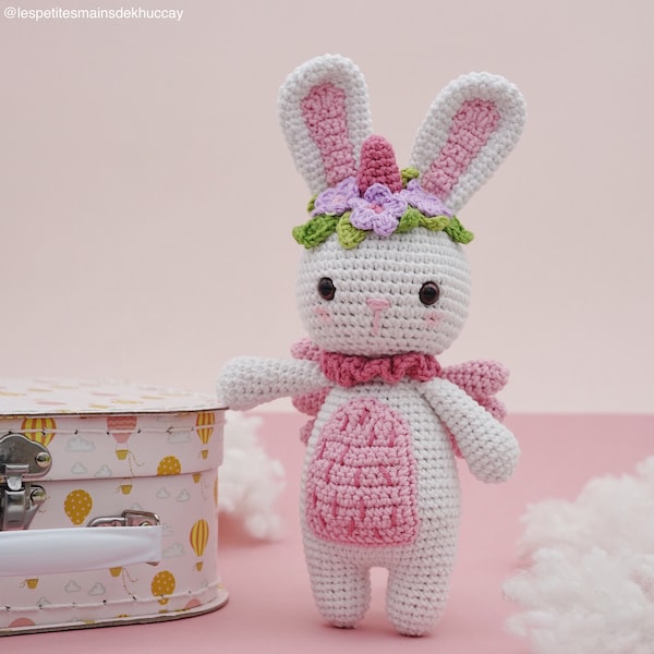 CROCHET PATTERN AMIGURUMI My little bunicorn, crochet unicorn, crochet bunny, tutorial crochet bunicorn, licorne, download now pattern