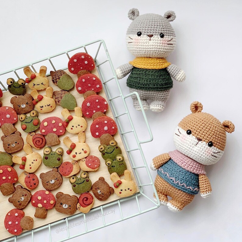 Chibi the Hamster - Crochet Tutorial (French/English/Vietnamese), PDF tutorial to download, amigurumi hamster, crochet hamster image 3