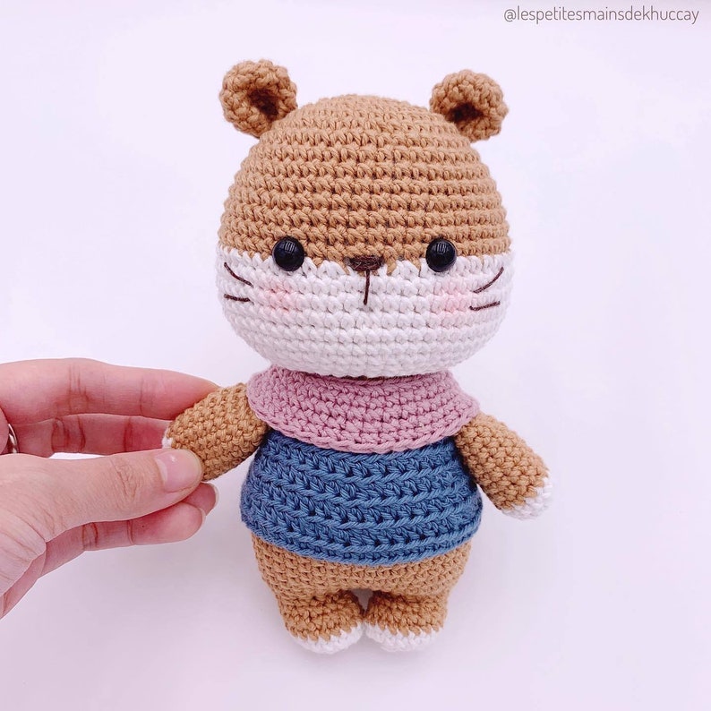 Chibi the Hamster - Crochet Tutorial (French/English/Vietnamese), PDF tutorial to download, amigurumi hamster, crochet hamster image 4