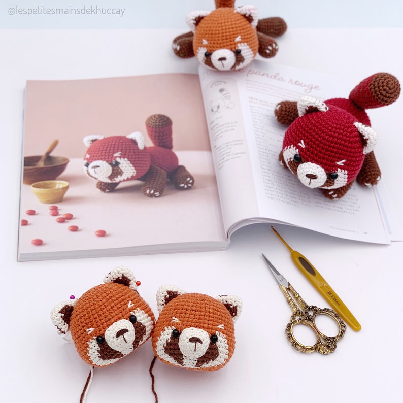 CROCHET PATTERN : Zeda the red panda amigurumi red panda, crochet tutorial red panda image 6