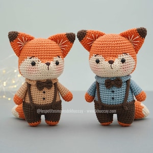 CROCHET PATTERN AMIGURUMI: Taki the fox (English/Français/Espanol/Tiếng Việt) , Crochet fox, amigurumi fox