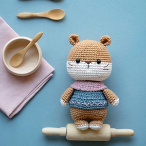 Chibi the Hamster - Crochet Tutorial (French/English/Vietnamese), PDF tutorial to download, amigurumi hamster, crochet hamster image 2