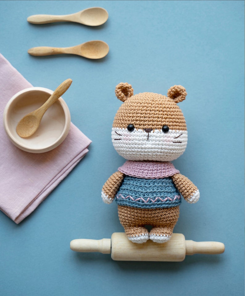 Chibi the Hamster - Crochet Tutorial (French/English/Vietnamese), PDF tutorial to download, amigurumi hamster, crochet hamster image 2