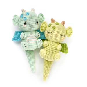 Crochet pattern: Devon and Devin the dragons - PDF pattern, instant download