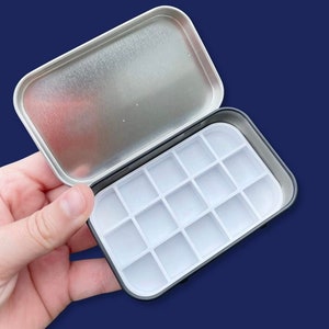 Portable Watercolor Palette, 14 Half Pans Travel Palette, Metal Empty  Watercolor Tin, Nail Color Palette 