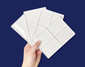 Resin-Coated Premium Watercolor Mixing Tray - 4"x6"