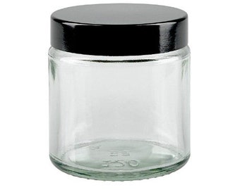 Transparent glass jar 120 ml