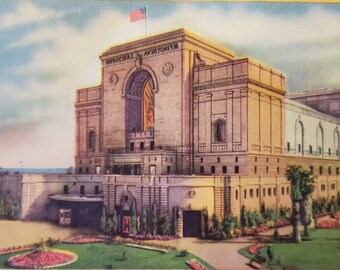 LONG BEACH CALIFORNIA Municipal Auditorium Vintage Postkarte