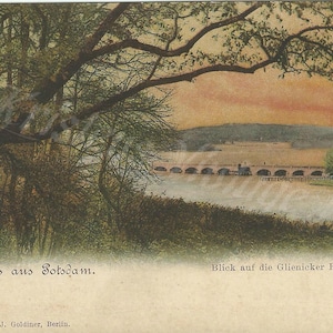 Gruss aus Potsdam - vintage Post Card - Allemagne - Blick auf die Glienicker Brucke - Bridge View - Undivided back - Deutsche Reichspost
