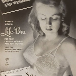 1954 PLAYTEX Living Bra Brassiere Lingerie Womens Clothing Fashion Vintage  Print Ad 