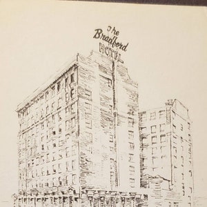 BOSTON MASSACHUSETTS MA Bradford Hotel Tremont Street Jack Frost Künstler signiert Illustration Vintage Postkarte
