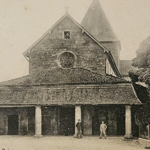 Sermaize-les-Bains Marne FRANKREICH L'Eglise Pre-WW1 Zerstörungsansicht Geteilte Französische Vintage Postkarte
