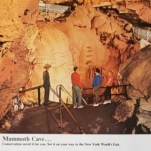 1964 SINCLAIR OIL Mammoth Cave National Park Kentucky KY Travel Vintage Print Ad Wall Decor