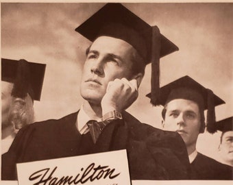 1946 HAMILTON Watch Student Graduate Jewelry BELL & HOWELL Filmo Movie Cameras Home Movies Vintage Print Ad