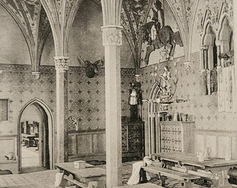 MARIENBURG ALLEMAGNE Conventsherrenstube Deutschland Indivise Retour pré 1907 carte postale vintage Postkarte Malbork Pologne