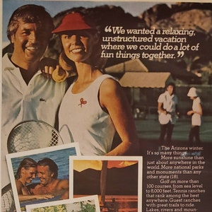 1976 ARIZONA Office of Tourism  Travel Vacation Vintage Print Ad