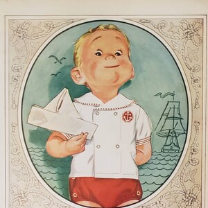 1958 CARTER es Baby Fashion Kleidung Junge Topper Set Vintage Print Werbung