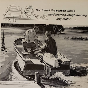 1960 CHAMPION Outboard Motor Marine Spark Plugs Boat Boating Vintage Print Ad