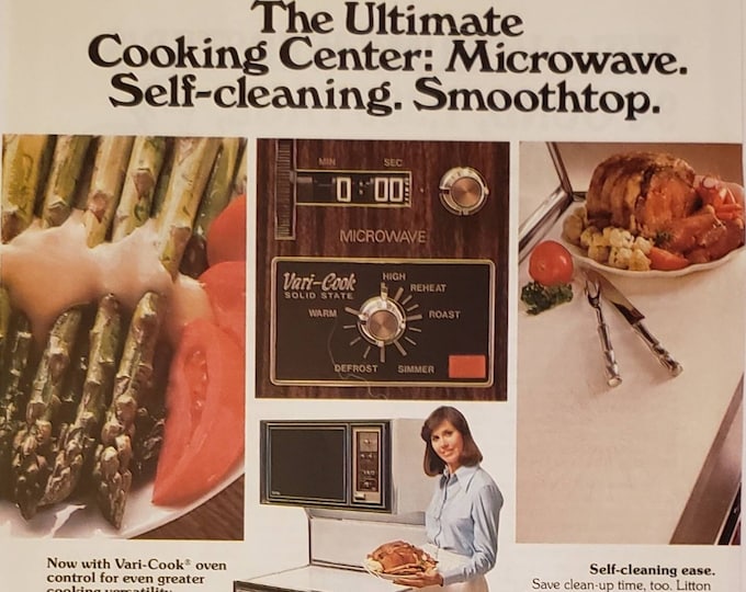 1976 LITTON Ultimate Cooking Center Microwave Range Oven Stove Cooking